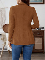 Lapel Long Sleeve Single-breasted Leisure Suit Coat