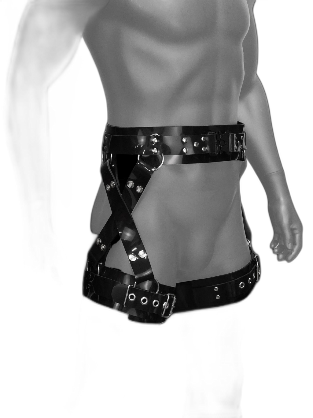 Thickened Heavy Silicone X-Shaped Half-Body Harness