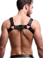 ruff GEAR RAW Leather Bulldog Harness Black