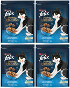 4 x Felix Doubly Delicious Salmon & Veg Dry Cat Food 750G