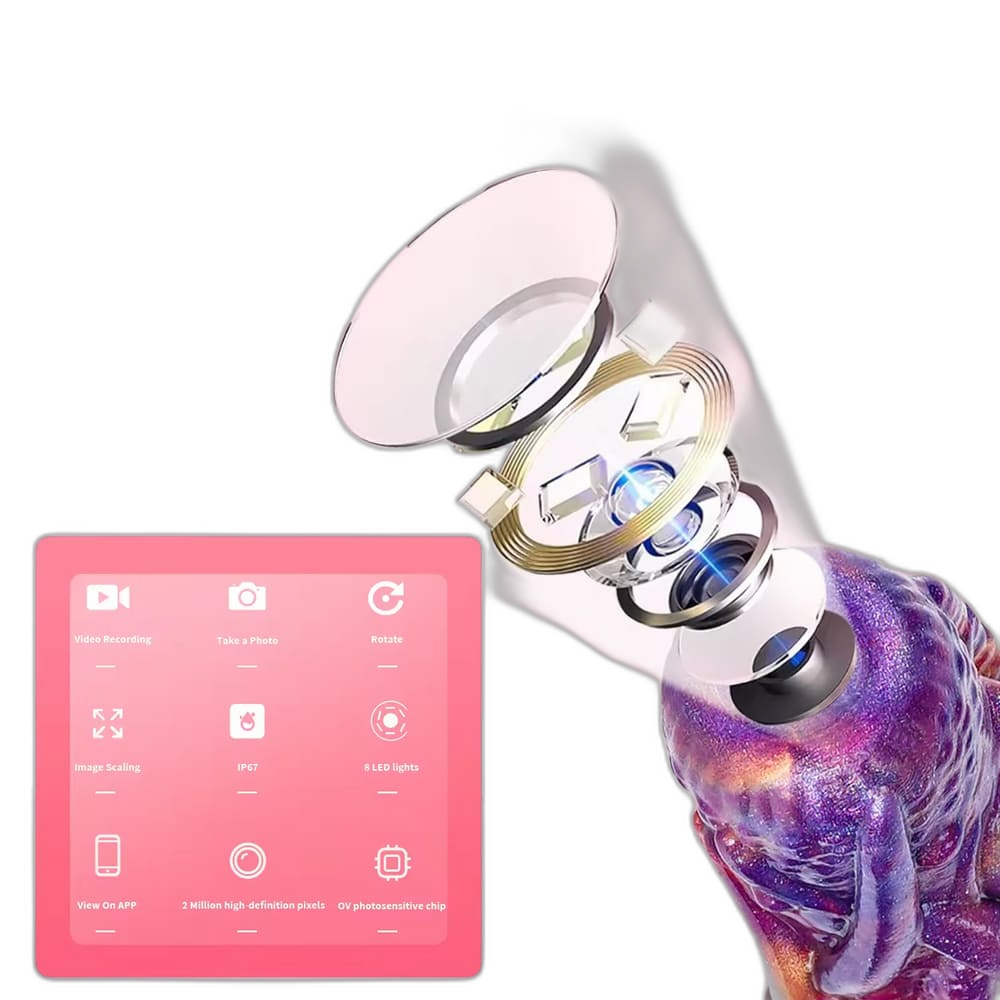 Hella - 19.8 Inch Endoscopic Camera Tentacle Anal Plug - Long Anal Toy