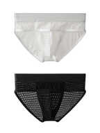 2 Pack Men's Lace Breathable Briefs