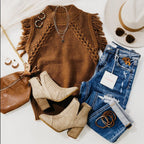 Casual Weaving Sleeveless Sweater Vest