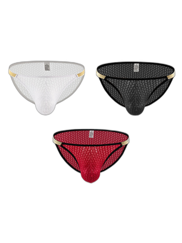 3 Pack Men's Sexy Low-Rise Hip-Lifting Briefs