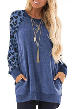 Sweatshirt Winter Contrast Color Stitching Long Sleeve Cross-Border Sweatshirt