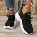 Women's Lightweight Mesh Sneakers Breathable Slip-On Casual Walking Shoes
