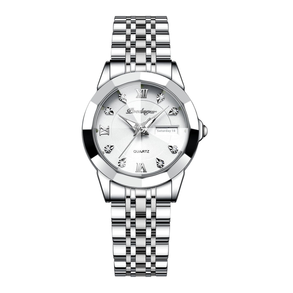 Women's Waterproof Luminous Double Calendar Wrist Watch