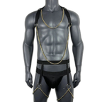 Full Body Elastic Harness with Chains & Jockstrap
