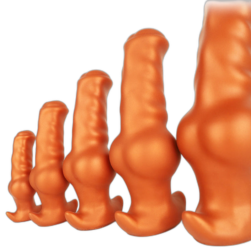 ELITE Liquid Silicone Canine Milker Plug 3.9 Inch Gold