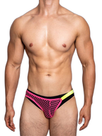 2 Pack Men's Low Waist Sexy Mesh Breathable Sports Transparent Briefs