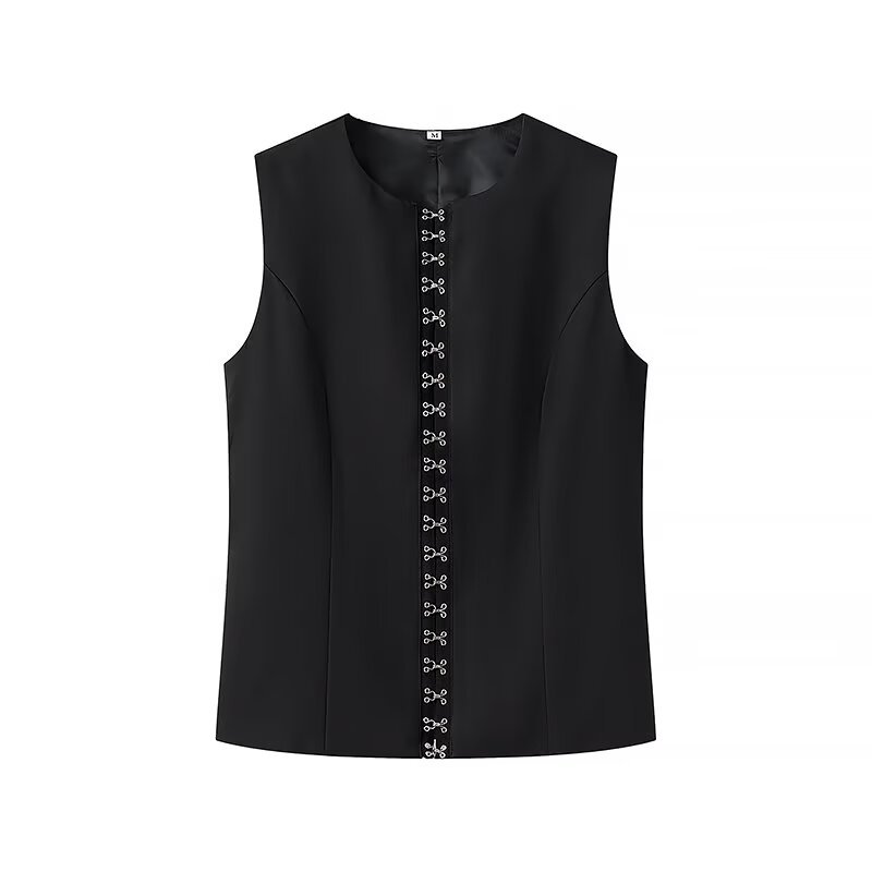 Round Neck Sleeveless Vest Fashion Casual Pants Suit