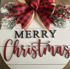 Christmas Wooden Board Garland Doorplate Decorations