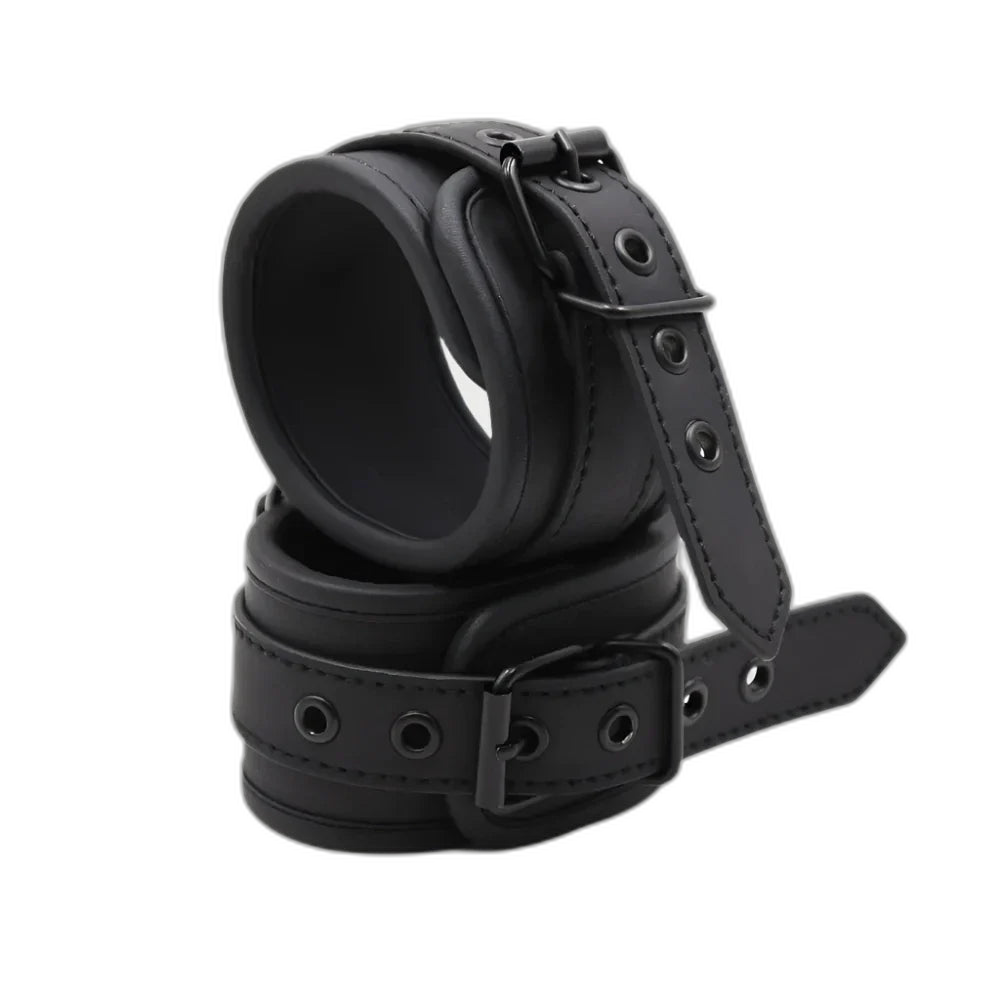 Leather Black Handcuffs