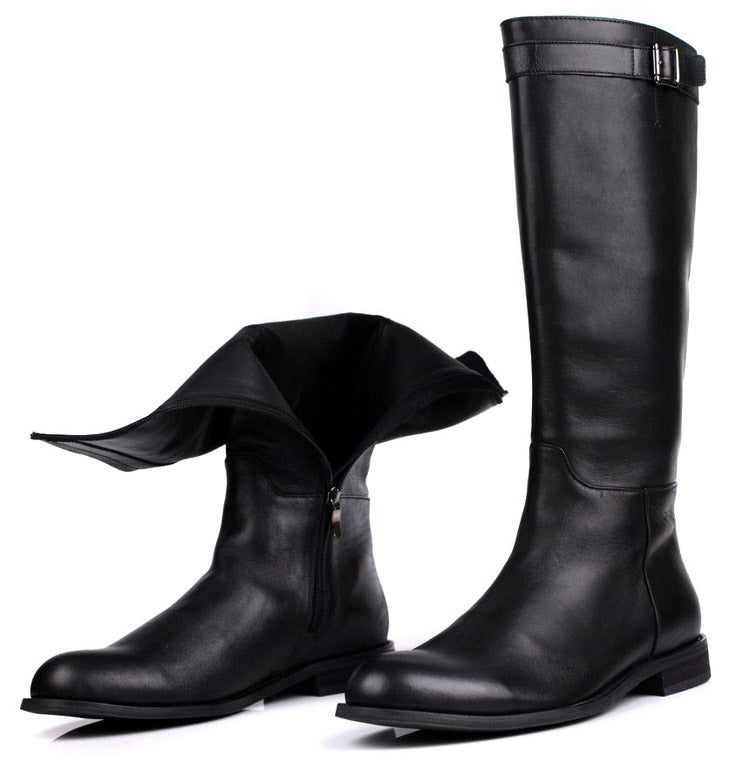 Long cowhide male Martin boots