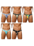 2 Pack Men's U-Pouch Low-Rise Thong