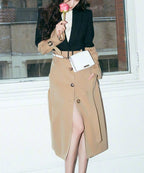Women's thin windbreaker mid-length coat coat
