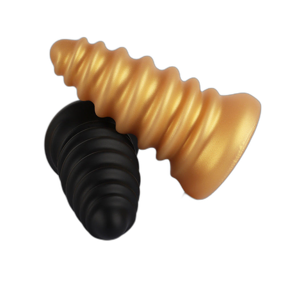 Milo - Ribbed Butt Plug - Soft Anal Dilator - Huge Anal Toy - Anal Sex Toy