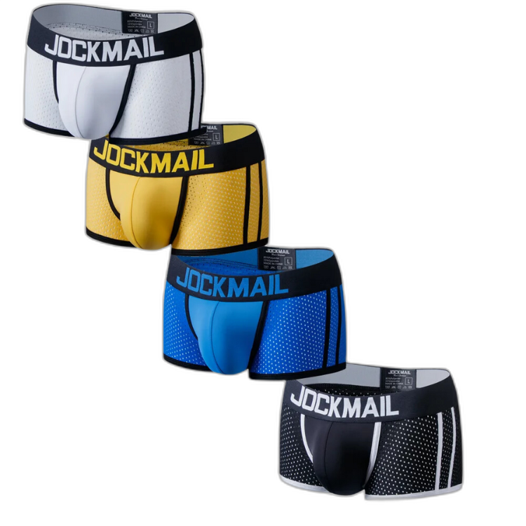 Jockmail Coloured Mesh Boxers (4 Pack)
