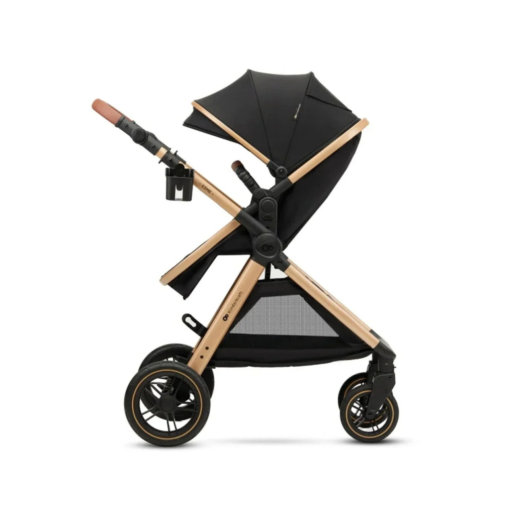 Kinderkraft Esme 3-in-1 Travel System with Mink Pro Car Seat - Pure Black