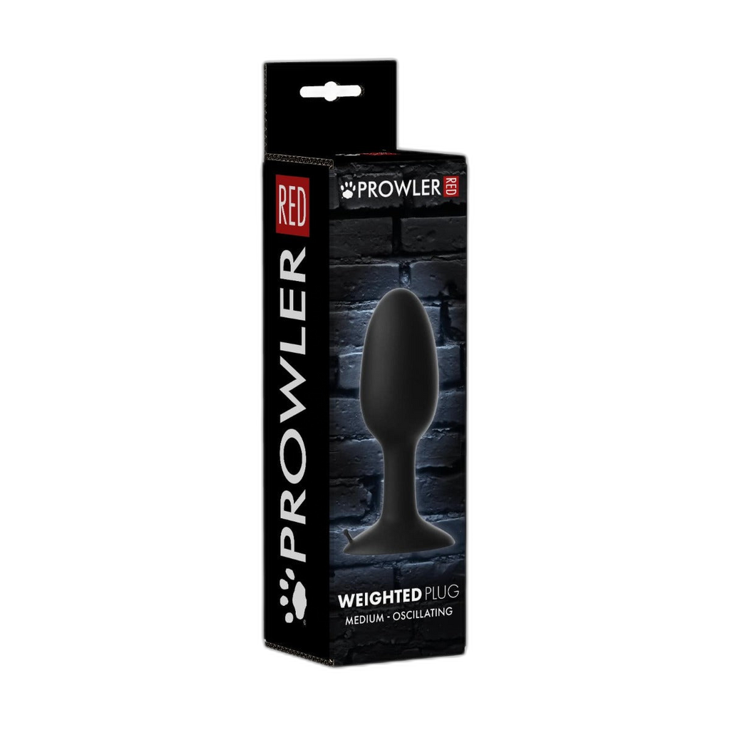 Prowler RED Weighted Butt Plug Black Medium