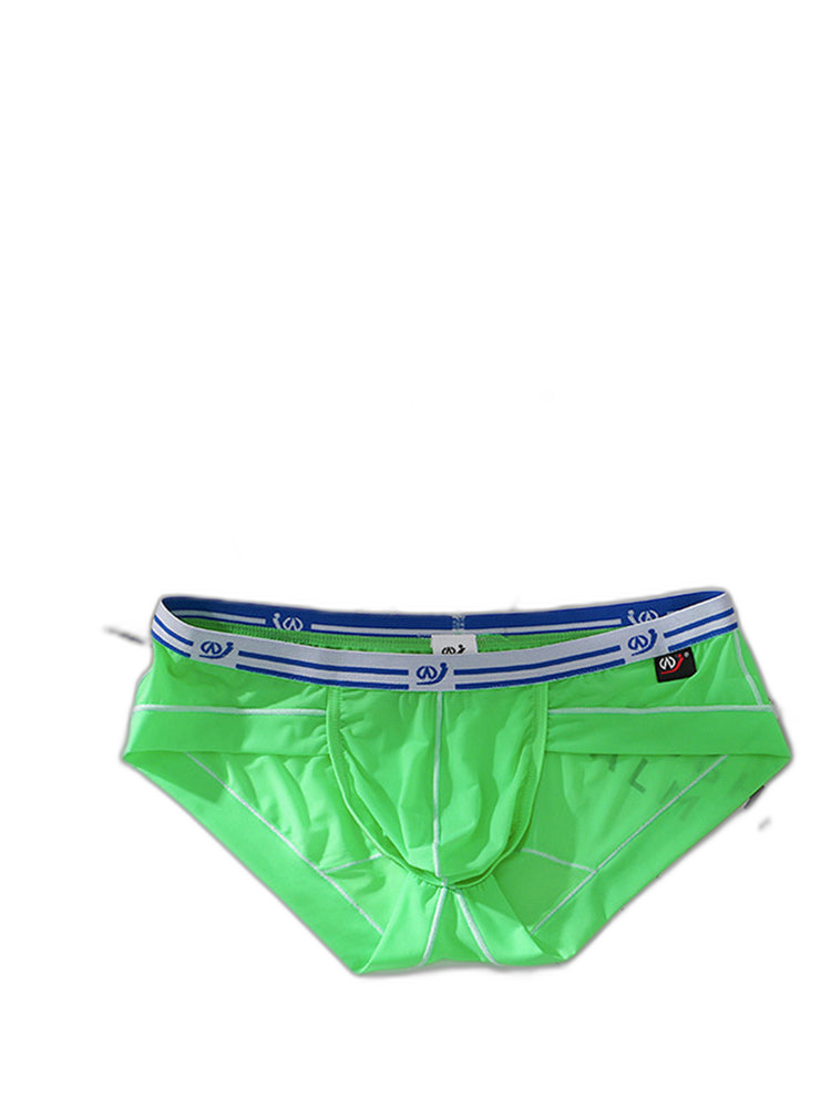 3 Pack Sexy Fashion Ice Silk Solid Color Men's Briefs