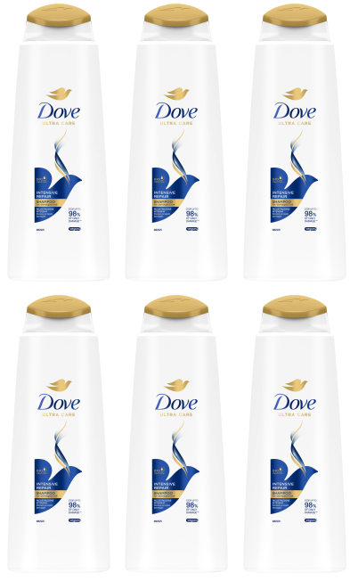 6 x Dove Shampoo Intensive Reparatur - 400ml