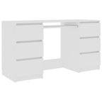 Modern Wooden Home Office Computer Desk Table With 6 Storage Drawers