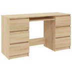Modern Wooden Home Office Computer Desk Table With 6 Storage Drawers