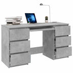 Modern Wooden Home Office Computer Desk Table With 6 Storage Drawers