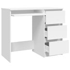 Modern Wooden Home Office Computer Desk Table With 3 Storage Drawers