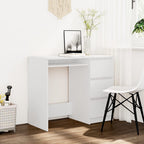 Modern Wooden Home Office Computer Desk Table With 3 Storage Drawers
