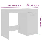 Modern Wooden Home Office Computer Desk Table With Storage Cupboard Wood