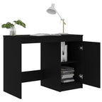 Modern Wooden Home Office Computer Desk Table With Storage Cupboard Wood