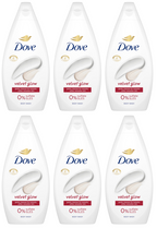 6 x Dove Body Wash Velvet Glow  - 450ML