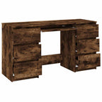 Modern Wooden Home Office Computer Desk Table With 6 Storage Drawers