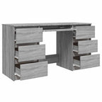 Modern Wooden Home Office Computer Desk Table With 6 Storage Drawers
