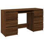 Modern Wooden Home Office Computer Desk Table With 6 Storage Drawers