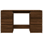Modern Wooden Home Office Computer Desk Table With 6 Storage Drawers