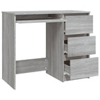 Modern Wooden Home Office Computer Desk Table With 3 Storage Drawers
