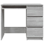 Modern Wooden Home Office Computer Desk Table With 3 Storage Drawers