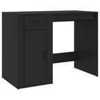 Modern Wooden Home Office Computer Desk Table With Storage Compartment & Drawer
