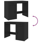 Modern Wooden Home Office Computer Desk Table With Storage Compartment & Drawer