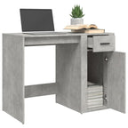 Modern Wooden Home Office Computer Desk Table With Storage Compartment & Drawer