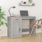 Modern Wooden Home Office Computer Desk Table With Storage Compartment & Drawer