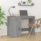 Modern Wooden Home Office Computer Desk Table With Storage Compartment & Drawer