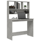 Modern Wooden Office Gaming Computer Desk Table With Open Storage Shelves