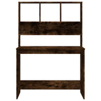 Modern Wooden Office Gaming Computer Desk Table With Open Storage Shelves