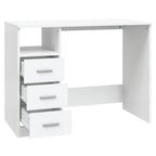 Modern Wooden Home Office Computer Desk Table With 3 Storage Drawers Wood
