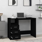 Modern Wooden Home Office Computer Desk Table With 3 Storage Drawers Wood