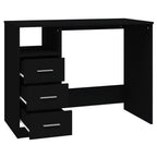 Modern Wooden Home Office Computer Desk Table With 3 Storage Drawers Wood